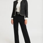 Tweed Jacket With Pearls