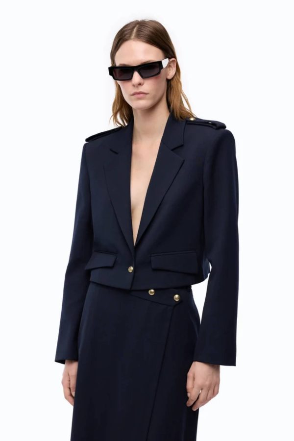 Manna Giacca Cropped Diagonale