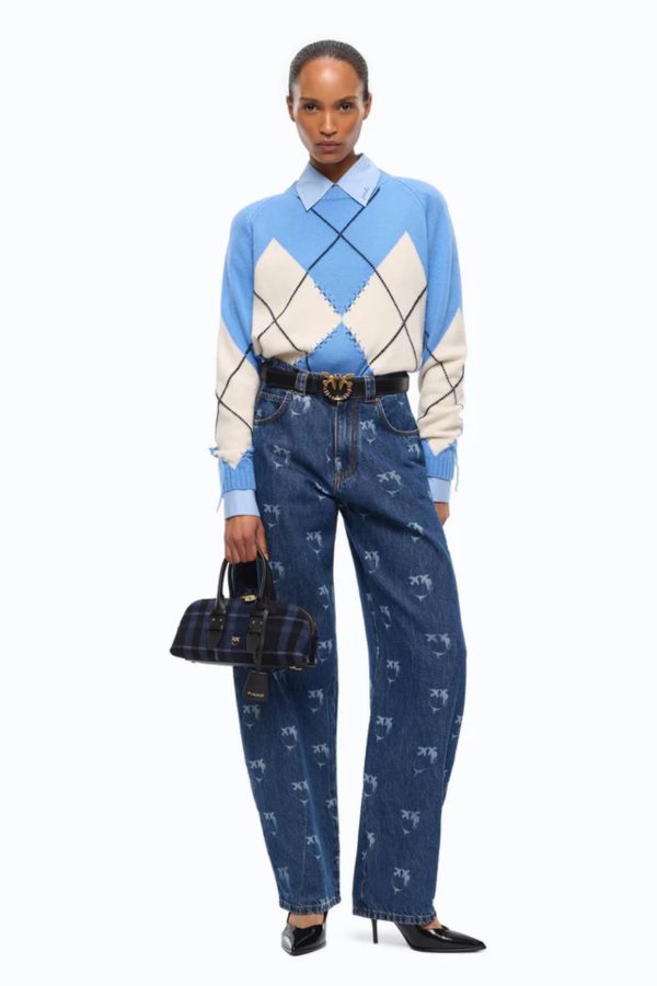 Eloise Egg Blue Denim + Laser Monogram