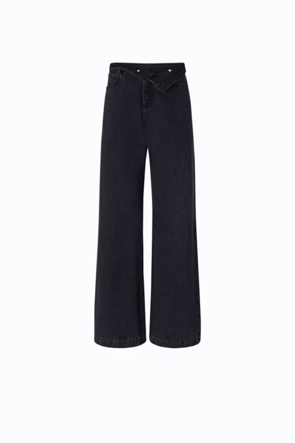 Wanda Waist Down Wide Leg Washed Black Wanda Waist Down Wide Leg Washed Black