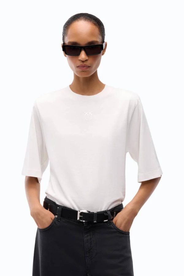 Niamey T-shirt Jersey Logo Birds White